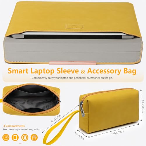 HYZUO 13.3-14 Inch Laptop Case Sleeve with Stand for MacBook Pro 14 M5/M4/M3/M2/M1 A3426 A3427 2026-2021 - Image 2