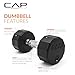 CAP Barbell 12-Sided Coated Dumbbell with Chrome Handle, Pair, 12 LB