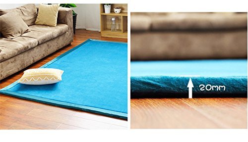 Huahoo Soft Coral Velvet Carpet Rug Children Crawling Mat, Super Large Living Room Bedroom Mat Area Rug, Reversible Children Play Mat For Nursery Playroom (3.3’ X 6.5’, Light Purple) #TOP1