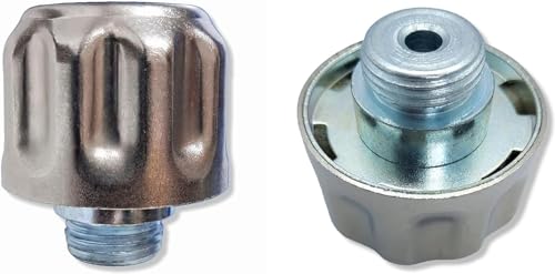 ÜREL Kleiner Hydraulik Einfüll- und Belüftungsfilter aus Metall für Öl- und Kraftstofftanks Belüftungsdeckel (mit Flansch, BSP 1/2 Zoll Gewinde, 304 (18/10) Edelstahl)