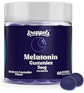 Droppels Melatonin Gummies, 5mg – Plant-Based, Vegan Melatonin 5mg for Natural Sleep Support with...