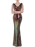 platlogy Women Luxury Backless Sleeveless Maxi Sparkly Prom Dress Lady Wedding Party Dresses Elegant Formal Evening Gown F-red Green