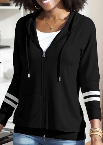 Nimsruc Zip Up Hoodies For Women Long Sleeve Casual2