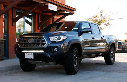 Ijdmtoy Lower Grille Mount 30-Inch Led Light Bar Compatible With 2016-23 Toyota Tacoma, Includes (1) 150W High Power Cree Led Lightbar, Lower Bumper Opening Mount Brackets & On/Off Switch Wiring Kit #TOP3