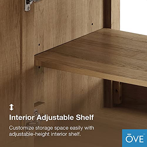 Ove Decors Kansas 30'' Freestanding Bath Cabinet | Modern Single Sink With Cultured Marble Countertop | Fully Assembled | Backsplash Included, 29 Inches, White Oak #TOP7