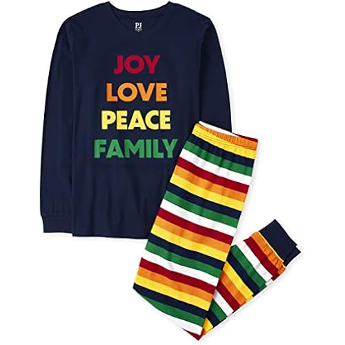 The Children's Place Family Matching Holiday Long Sleeve Pajama Sets, Cotton