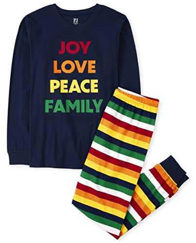Image of The Children's Place Family Matching Holiday Long Sleeve Pajama Sets, Cotton