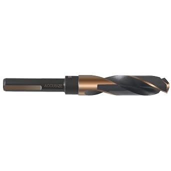 Accusize Industrial Tools 3/4 ANSI M35H.S.S. + 5% Cobalt S and D Drill, 1/2 Shank, 135 Degree Split Point, 0412-0034