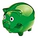 eBuyGB Transparent Piggy Bank Plastic Money Box for Kids, One Size, Green