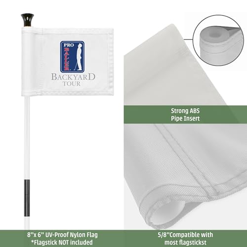 image for WATSY Golf Flag 8x6 Inch – 420D Nylon Double-Sided Mini Pin Flag wit