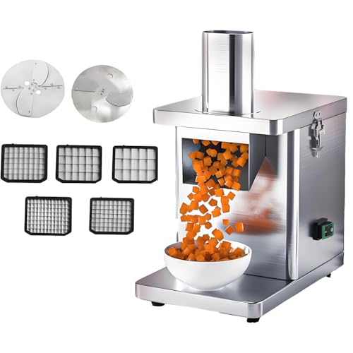 AiODiO Machine à découper en dés en Acier Inoxydable, Coupe-légumes Professionnelle, Coupe-Carottes, Pommes de Terre et oignons en Cubes granulés, avec...