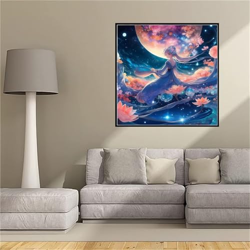 Kit de Point De Croix Diamond Painting Fées 75x75cm contre le stress quotidien