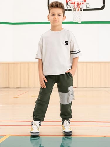 Stylish Boys Sweatpants with Drawstring, Boys Joggers Ribbed Cuffs, Sweatpants for Kids, Toddler Sweat Pants Active Wear4