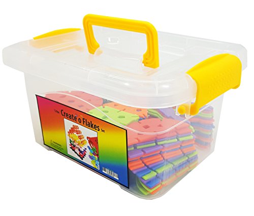Skoolzy Rainbow Jumbo Creative Flakes 120 Piece Set - Montessori Sensory Toys Toddler Toys Building Blocks Occupational Therapy Educational Toys For Toddlers Stem Toys For Ages 2+ Includes Ebook #TOP4