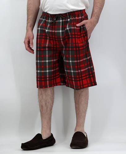 Image of Andrew Scott Men's Lounge Pajama Shorts | Cotton Blend Soft & Light PJ Bottom | Drawstring & Pockets | Multi Packs-Colors