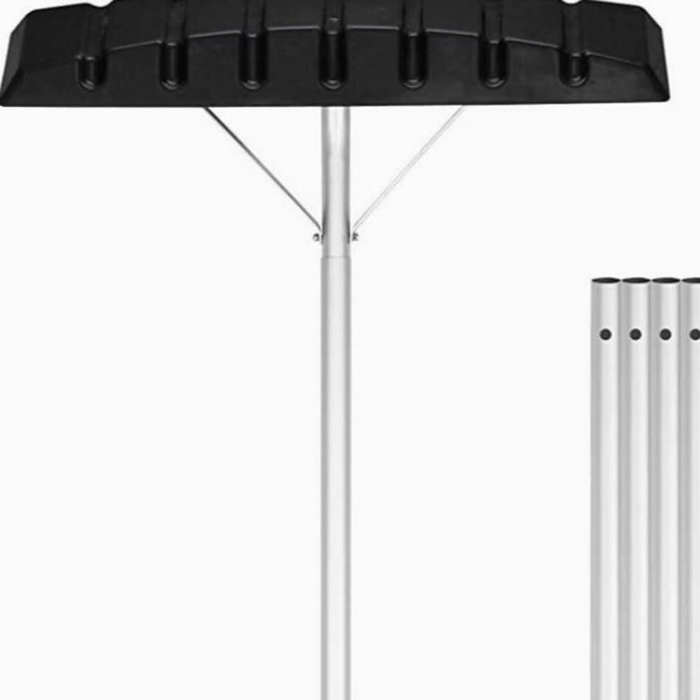 Telescoping Roof Snow Rake Kit - 5 to 20 FT Adjustable Reach, Non-Slip Grip, Modular Aluminum Poles, Large Blade for Efficient Snow and Ice Removal from Roofs