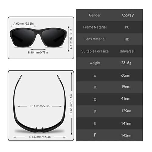 Óculos de Sol Polarizado Pesca Anti Reflexo Esportivo Ciclismo Uv400 Premium (Preto)