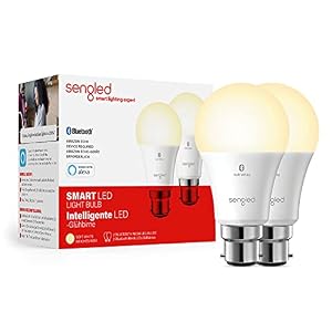 Sengled Smart Bulb, Alexa Light Bulb B22, Alexa Bulb Bayonet Dimmable, Bluetooth Light Bulbs Work with Amazon Alexa Echo/Echo Dot, Group Control, Energy Saving 8.8W 806LM, Soft White, 2 Pack
