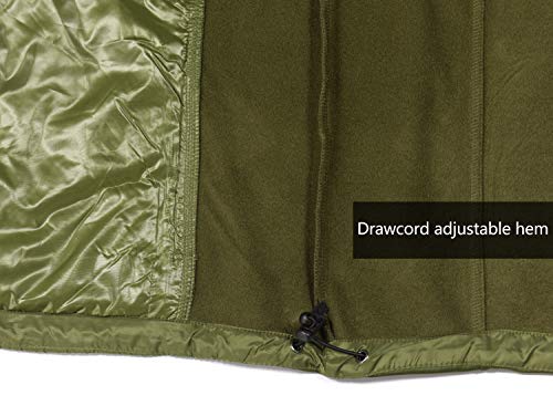 Little Donkey Andy Men's Insulated Running Warm Jacket, Thermal Hybrid Hiking Jacket Olive Size Xxl #TOP4