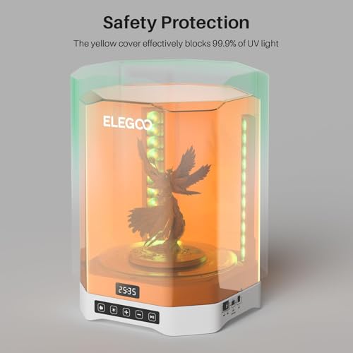 Image of ELEGOO Mercury Plus V3.0 Wash and Cure Station, 7.5 L Large Capacity, Compatible with Mars Saturn Photon Halot MSLA LCD DLP 3D Printers, Washing Size of 9.05 inchx5.31 inchx10.24 inch