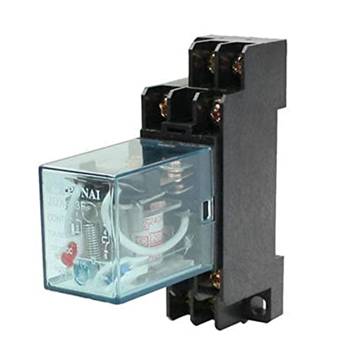 Relais de puissance JQX-13F 220V AC DPDT 8 broches avec socle DYF08A lot de 2