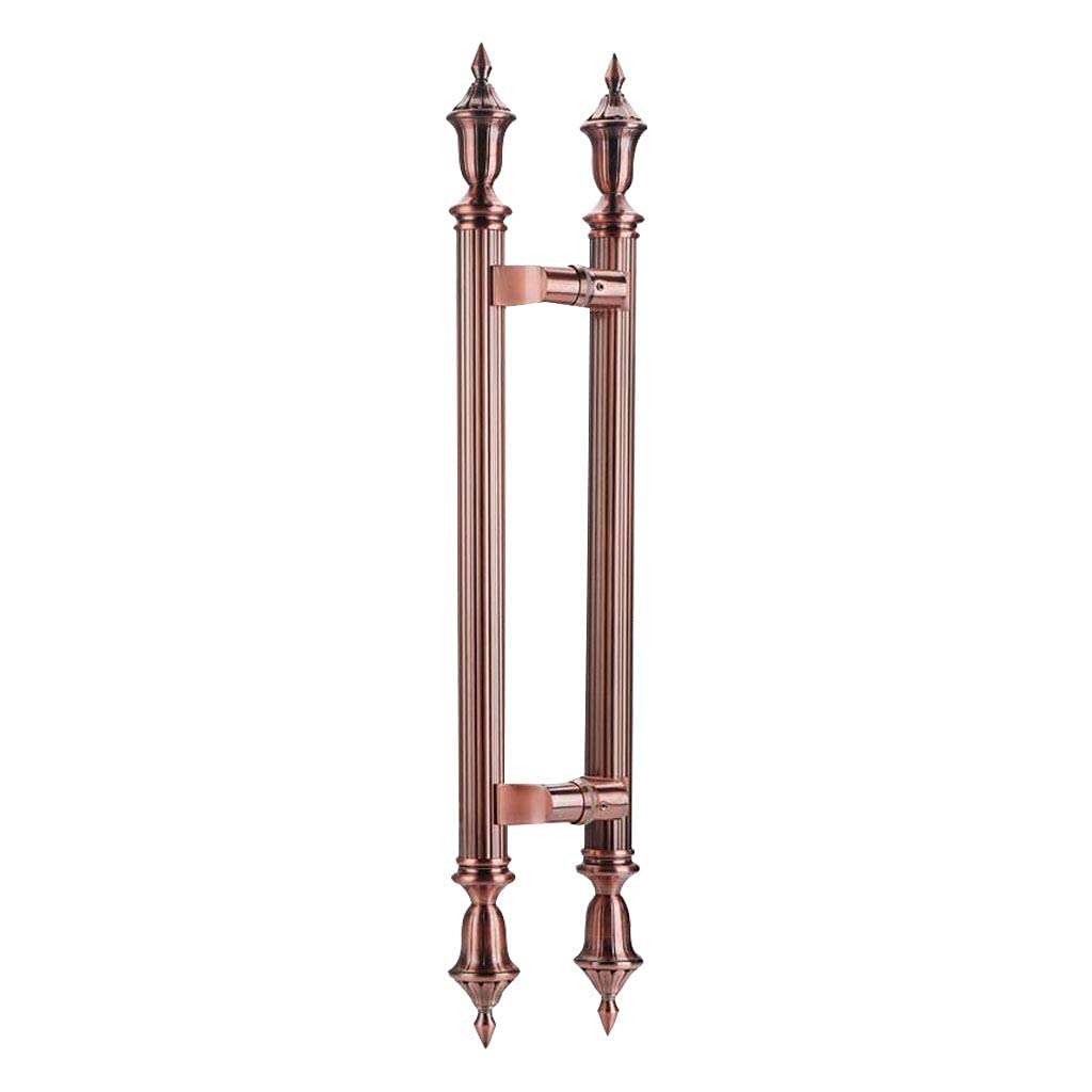 Gthtuhfd Red Bronze Black Stainless Steel Push Pull Door Handle Rectangle H-Shape Back To Back For Glass Doors Office Doors,-Length 23.6 In