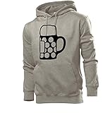80% cotone, 20% poliestere Generisch Boccale Birra Uomini Felpa con Cappuccio Felpa - shirt84 - Grigio, 3XL
