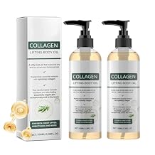 Collagen Body Oil Firming, Hydrating Collagen Oil For Body & After Shower, Silky Lightweight Non-Greasy, For Women & Men, Helps Soften Appearance Of Crepey Skin For Neck Chest Arms Thigh2PCS