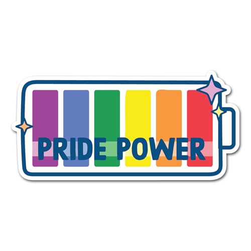 2 adesivi in vinile Pride Power da 10 cm – Label Rights LGBTQ Gay Rainbow Queer Month Flag Identity Decal Scrapbook Sticker #83086