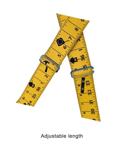 AireKouzia Tape Measure Suspenders for Men - 2 Inch Heavy Duty Work Men\'s Suspenders with Clips for Construction and Electrical Work Tirantes Para Bolsas De Construccion - Thumbnail 5