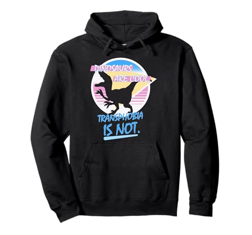 Dinosaurs Are Cool Transphobia Is Not Funny Apparel Pullover Hoodie