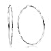 LOVVE Sterling Silver High Polished Twist Round Click-Top Hoop Earrings, All Sizes