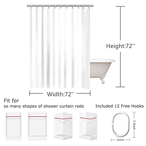 BALMYPAUS Watercolor Pink Grey Flower Shower Curtains for Bathroom,Polyester Fabric Vintage Blossom Gray Rose Floral Leaves Shower Curtain with 12 Hooks,Bath Curtain for Bathroom Decor 72W x 72H by BALMYPAUS - Image 7