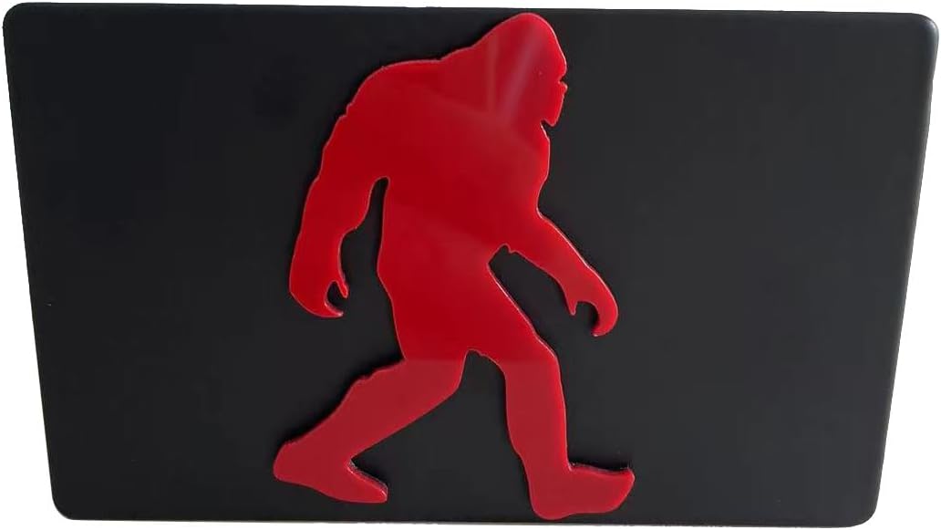 Custom 3D Metal Trailer Hitch Cover for 2'' Towing Rear Receiver Plug Cover Big Foot Sasquatch Emblem Cool Cars SUV Pickup Trucks Heavy Duty