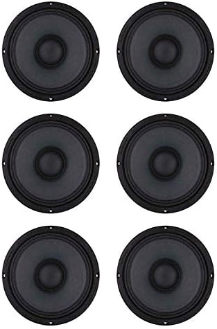 Audiopipe APMB8 8" 500W Mid Bass Car Speakers – Pair, 250W RMS Each