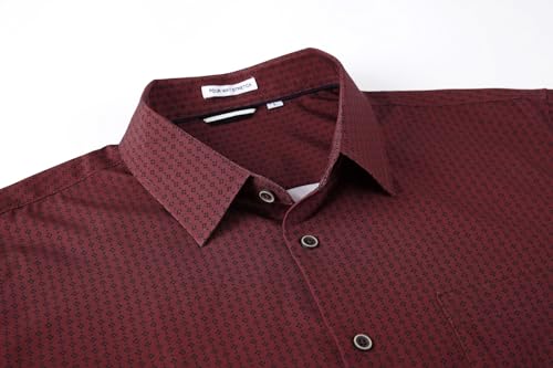 Alex Vando Mens Printed Dress Shirts Long Sleeve Regular Fit Button Down Shirt