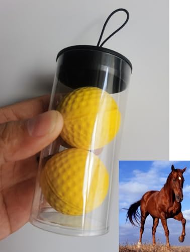 SHUYUE Ear Plug for Horses Foam Ear Plugs Ball tack and Supplies Horse Classic Equine Ear Plugs (Transparent Tube 2 pcs Yellow)