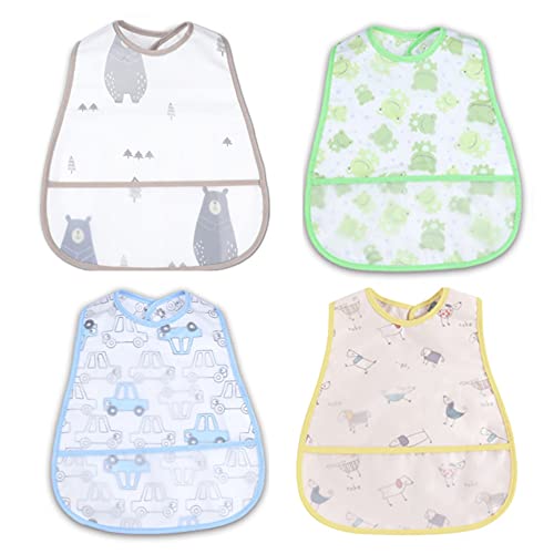 Baby bibs Waterproof Bib – Feeding bib, Adjustable Washable, Soft ForToddler Infant Kids, 0-24 Months