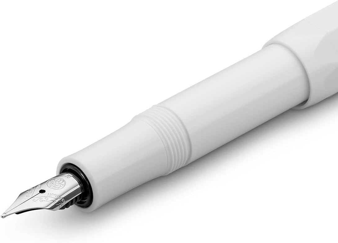 Kaweco SKYLINE SPORT Fountain Pen White I Premium Fountain Pen for Ink Cartridges I Exclusive Fountain Pen 13 cm I Nib: M (Medium)