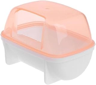 Froiny Hamster Sand Bathroom Plastic Small Pet Sand Bath Container Hamster Sandbox Sauna Room Toilet Bathtub for Chinchilla, 11.7x8.8x8.7cm