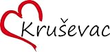 krusevac  Werbetechnik Sotirios Papoutsis Auto Aufkleber KRUSEVAC Stadt Serbien ca.8x16cm konturgeschnitten