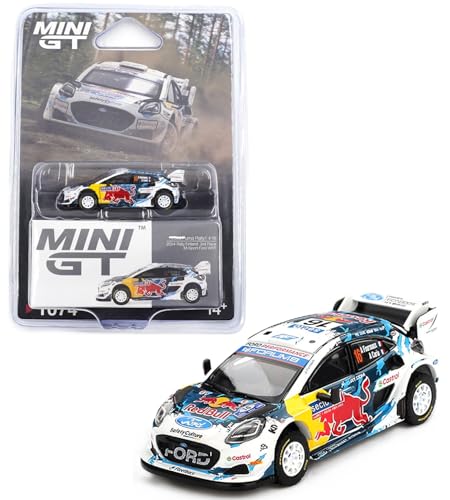 Compatible With Ford Puma Rally1#16 M-sport Ford Wrt 2024 Rally Finland 3rd Place White1:64 Diecast Model Car Mgt01074