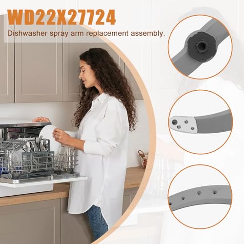 Image of WD22X27724 WD22X33499 Dishwasher Spray Arm Dishwasher Lower Spray Arm Replacement for GE Dishwasher GDP665SYN3FS XDT500PSP5SS DDT575SGF4BB DDT575SGF8BB