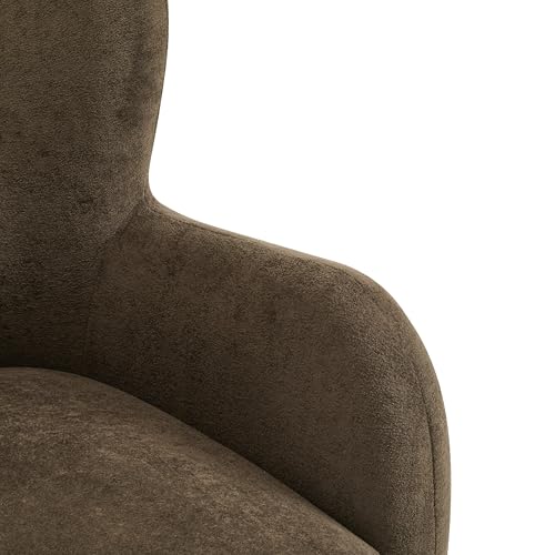 Christopher Knight Home Auden Wingback Accent Chair, Fabric Club Chair, Velvet Upholstered Armchair, Curved Backrest Single Sofa, Soft Cushion Seating, Reading Lounge Chair for Living Room, Brown by Christopher Knight Home - Used condition - Image 9