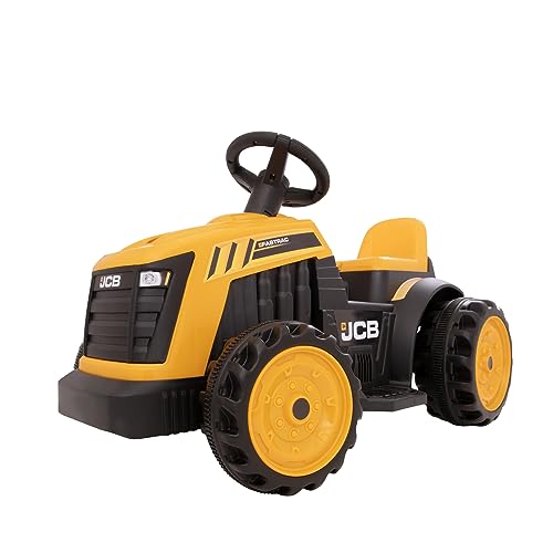 JCB Battery Operated Tractor Ride-On| Electric Powered Construction Ride On Car | Forward & Reverse Function| Ride Along Toys For Children | Trailer Not Included | Ages 2+