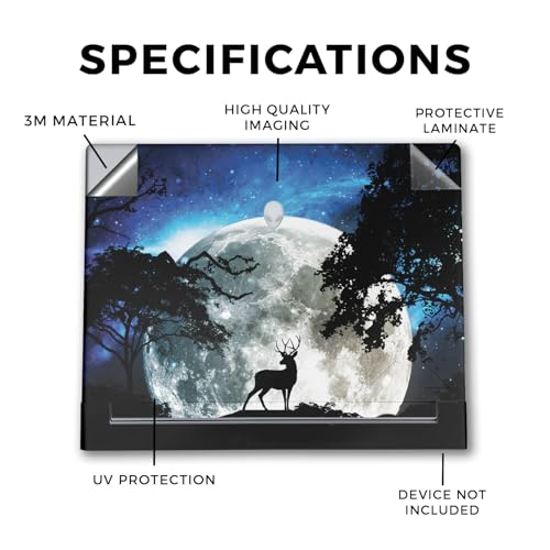 Image of Tablet Skin Compatible with Alienware X16 R2 (2024) - Moonlight Deer - Premium 3M Vinyl Protective Wrap Decal Cover - Easy to Apply | Crafted in The USA by MightySkins