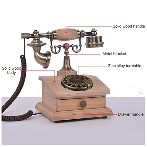 Téléphone rétro à bouton café avec affichage rétroéclairé pour bureau