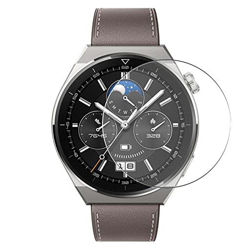 Puccy 3 Pack Tempered Glass Screen Protector, compatible with HUAWEI WATCH GT3 PRO 46mm Smart Watch smartwatch Protectors Guard