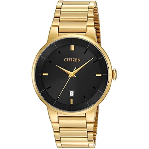 Citizen Quartz Mens Watch, Stainless Steel, Classic, Gold-Tone (Model: BI5012-53E) Cover