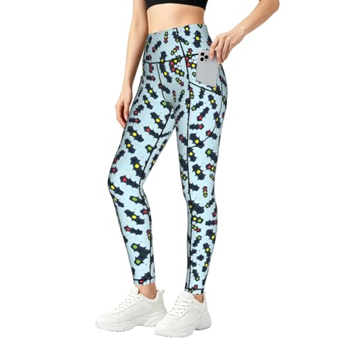 Leggings de semáforo para mujer mallas de compresión para fitness
